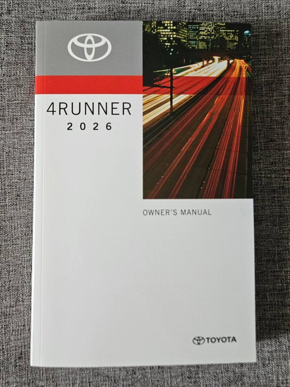 2026 TOYOTA 4RUNNER Owner's Manual
